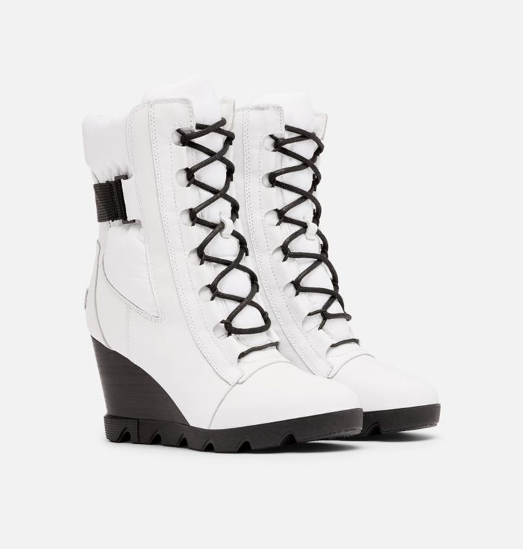 Sorel Joan Uptown™ Mid Lace Boot - Womens Wedges White - 908673GQY